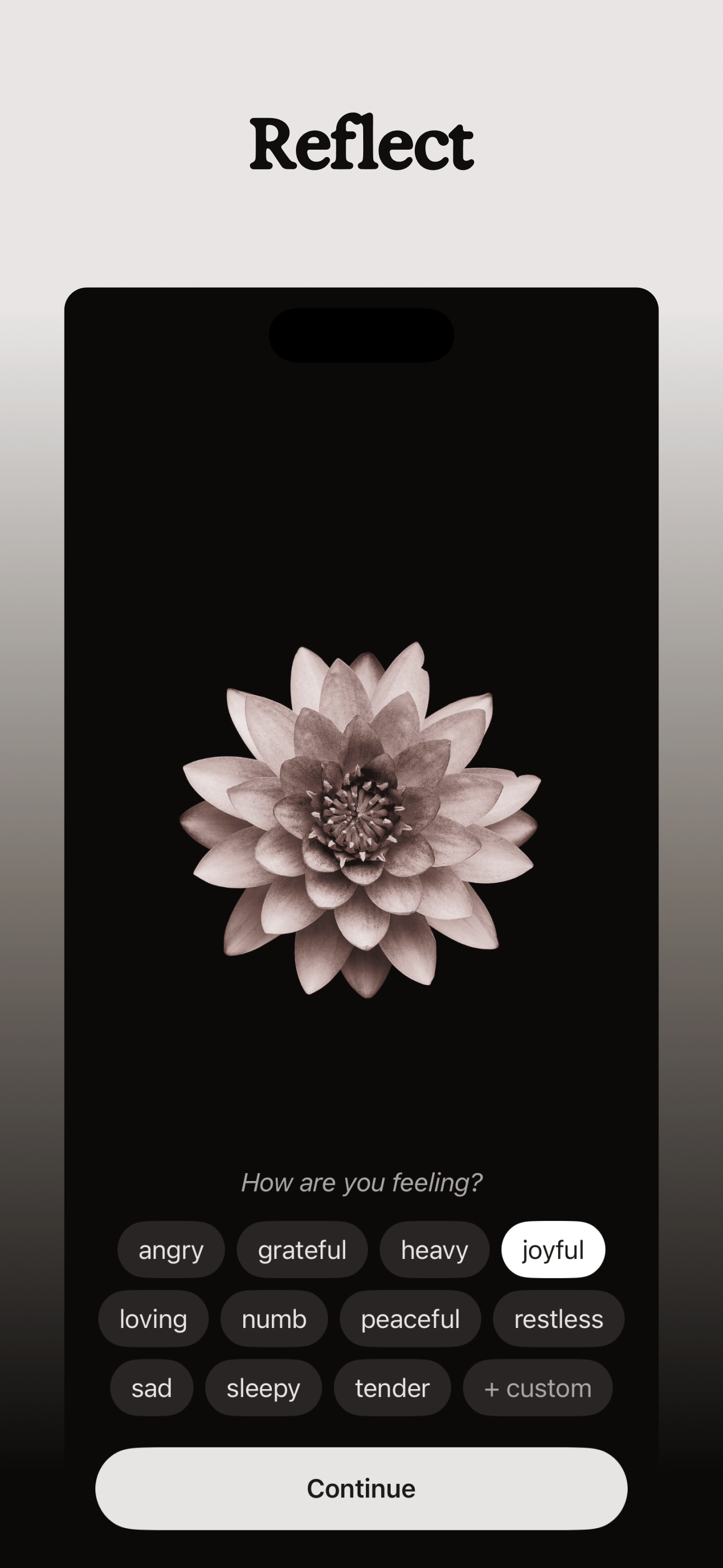 Buds — reflect on your feelings